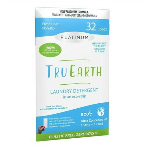 Tru Earth Fresh Linen Platinum Laundry Detergent Eco Strips Nourished Life Australia