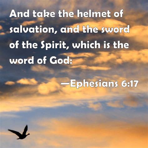 Ephesians 617 And Take The Helmet Of Salvation And The Sword Of The