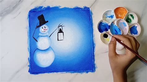 Step By Step Snowman Painting For Christmas How To Paint A Snowman