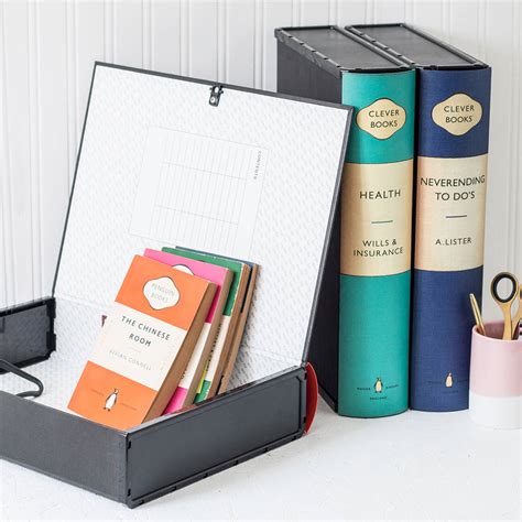 personalised modern book box file and ring binders by klevercase ...