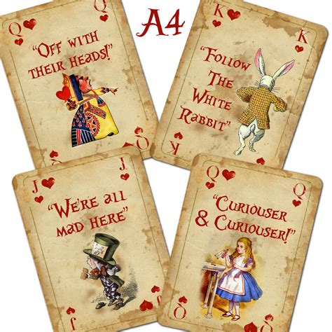We did not find results for: Alice in Wonderland Vintage Playing Card A4 QUOTE Prop Mad ...