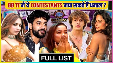 Bigg Boss Contestants List Abhishek Malhan Manisha Mohsin More YouTube