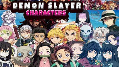 All Demon Slayer Characters Kimetsu No Yaiba Characters