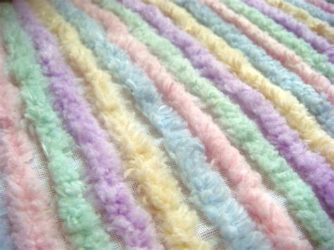 Pastel Striped Cotton Chenille Fabric By Alorasadorables On Etsy