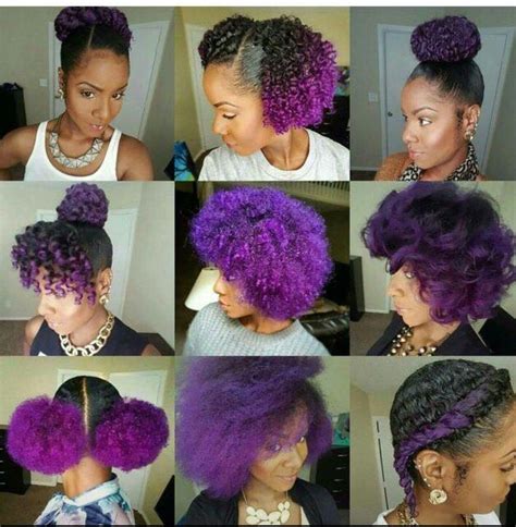 Purple Variety 💜 Natural Hair Styles Hair Styles Curly Hair Styles