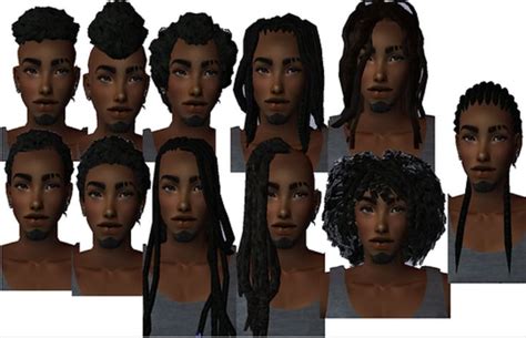 Afro Male Pack Sims2 Glorianasims4 In 2023 Sims 2 Hair Sims 2