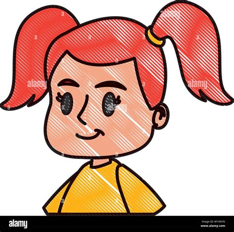 Cute Girl Face Cartoon Stock Vector Image And Art Alamy