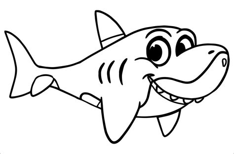 Children will love coloring pages baby shark. Shark Coloring Pages - ColoringBay