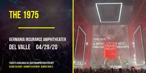 We remain open for business and are here to help you with your insurance needs. The 1975 CANCELLED Tickets | 29th April | Germania Insurance Amphitheater in Del Valle