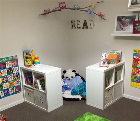 Another cobbled together a kallax unit and other ikea storage products to make a room divider. Reading nook using ikea kallax shelves | Simple playroom ...