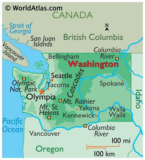 Washington State Map Printable