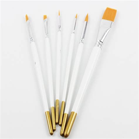6 Pcsset Multifunctional Nylon Hair Paint Brush Set For Watercolor