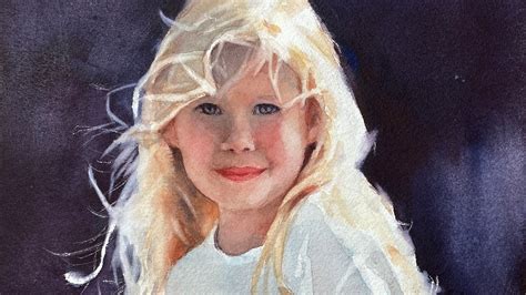 Watercolor Portrait Of A Gorgeous Child Youtube