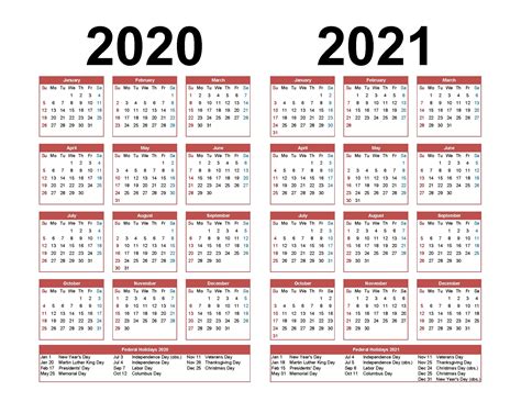 Incredible 2 Year Calendar 2020 And 2021 Calendar Printables