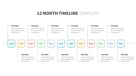 Free Powerpoint Template 12 Month Timeline Download Easy To Use