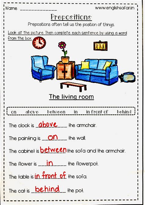 Play one of turtle diary's large variety of preposition games for fourth grade. 21 Worksheets Prepositions 2 ~ simbologia