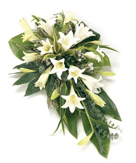 Send Funeral Flowers Delivery In Uk Buy Lily Spray Fineflora