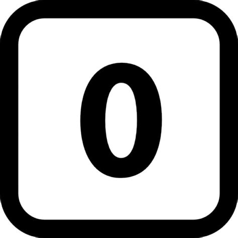 Free Icon Number Zero In A Square With Rounded Corners