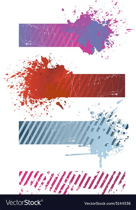 Colorful Grunge Banners Royalty Free Vector Image
