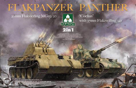 More ‘paper Panzers From Takom The Flakpanzer Panther 2 In 1 Kit