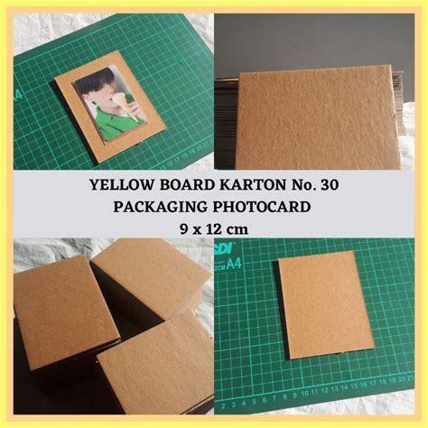 Jual Yellow Board Kertas Karton Tebal Packaging Photocard 9x12 Cm No