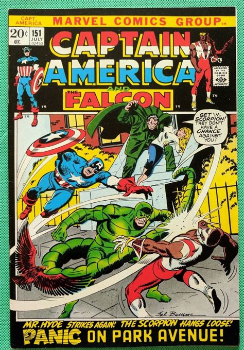 Captain America 1968 And Falcon 151 Vf 75 Vs Scorpion And Mr Hyde