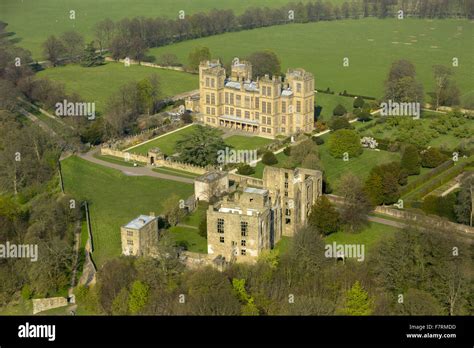 An Aerial View Of Hardwick Hall Derbyshire The Hardwick Estate Is