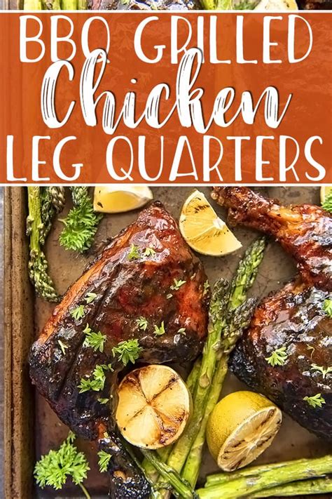 Meanwhile, divide the chicken into two large resealable plastic bags. BBQ Grilled Chicken Leg Quarters • The Crumby Kitchen