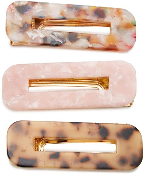 8 Other Reasons Exclusive Set Of Three Tortoiseshell Resin Hairclips