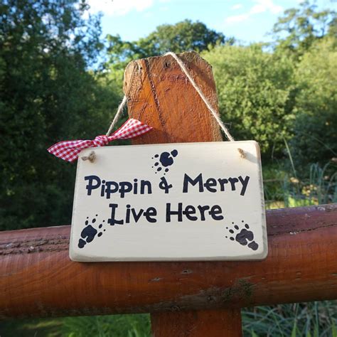 Personalised Guinea Pig Hutch Sign By Siop Gardd