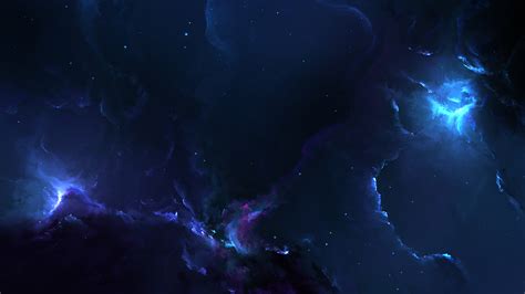 Bakgrundsbilder 3d Stjärnor Blå Nebulosa Universum Skärmdump