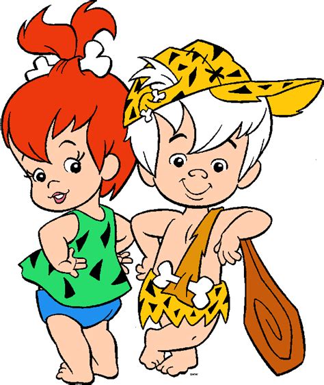 Flintstones Cartoon Characters Clip Art Images Are Pebbles And Bam