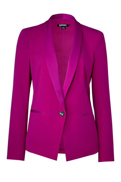 Dkny Jazzberrymagenta Tuxedo Blazer In Purple Lyst