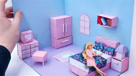 Paper Dollhouse Bedroom Easy Making Paper Origami Miniature Bedroom