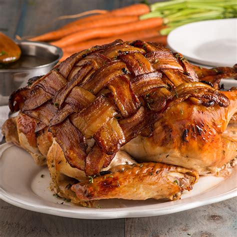 Bacon Wrapped Turkey With Maple And Mustard Recipe Shady Brook Farms