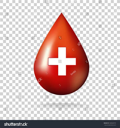 Blood Drop Cross Icon Vector Stock Vector Royalty Free 548568733