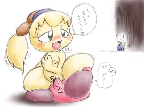 rule 34 2008 blonde hair blush breasts female fumu kirby japanese text kirby kirby right