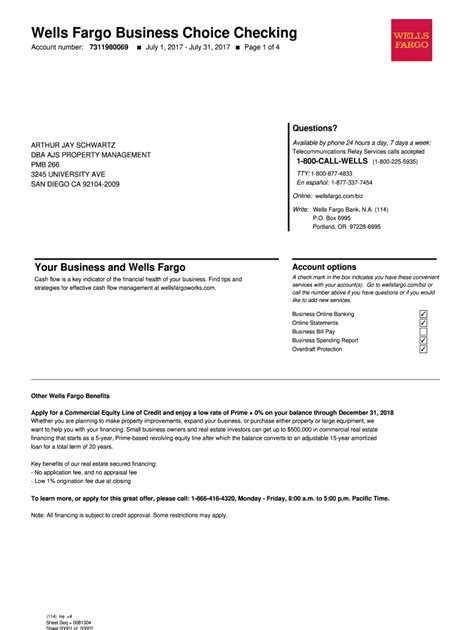 Wells fargo offers several checking accounts with different features. Wells fargo business choice checking - Fill Out and Sign Printable PDF Template | signNow