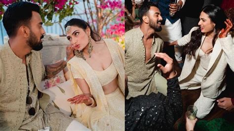 athiya shetty kl rahul wedding the newlyweds share goofy yet adorable pictures from their sangeet