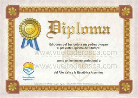 Diploma Vuelta De Rosca