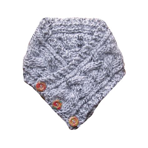 Knitted Cable Neck Warmer With Buttons Button Cowl Chunky Etsy Uk