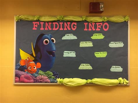 Finding Info Finding Nemo Finding Dory Ra Bulletin Board Disney