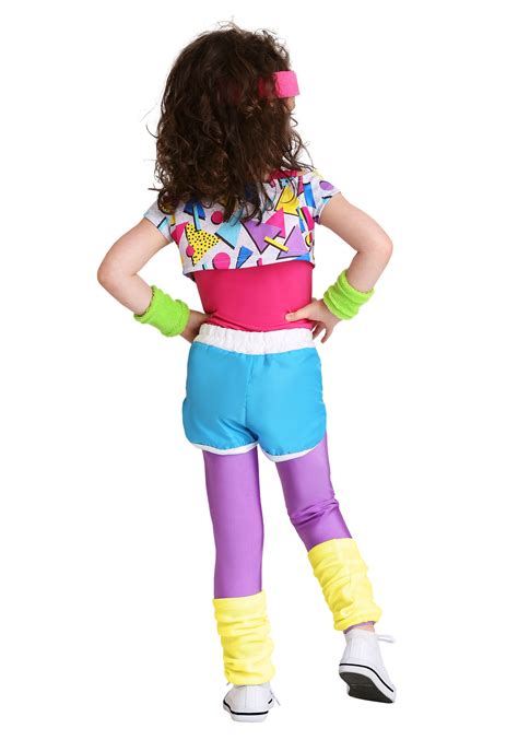 Toddler Work It Out 80s Costume For Girls