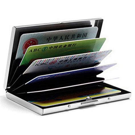 Keep business cards handy and organized with sterling silver business card holders and cases available from the silver gallery. Fashion Solid Men's stainless steel credit card holder id ...