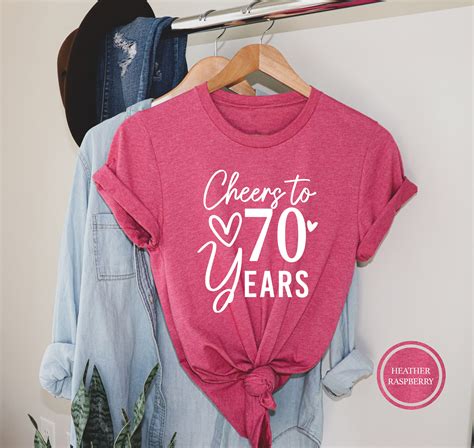 Cheers To 70 Years T Shirt 70th Birthday Shirt 70th Birthday Etsy