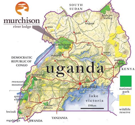 Uganda Fluss Karte