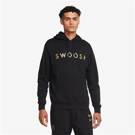 Nike hoodie mens are ideal for any occasion, be it adventuring, jogging, a quick run to the stores, or a party with friends. Nike Sportswear Swoosh Hoodie - Black/Metallic Gold - Tops - Mens Clothing