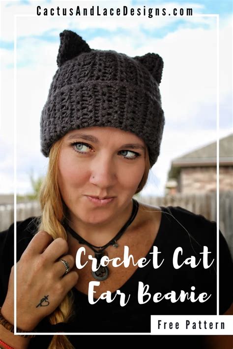 Cat Ear Beanie~ The Binx Kitty Hat~ Free Pattern Cat Ear Hat Crochet
