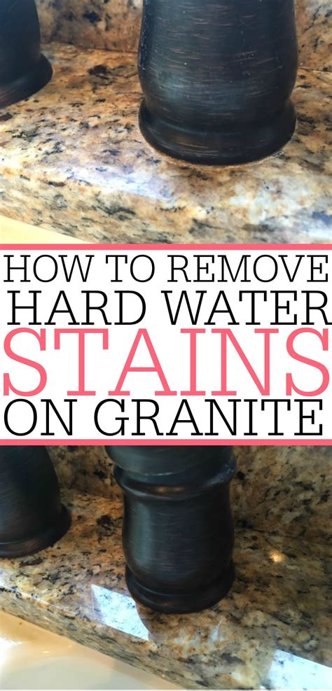 If you don't want to use this soaking method to hand wash the glasses you can try this dishwasher booster on amazon to get rid of the hard water stains. How To Remove A Water Stain On Granite - Frugally Blonde