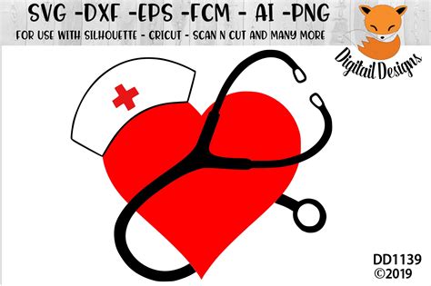 Nursing Svg Heartbeat With Stethoscope Svg File Download Free Font